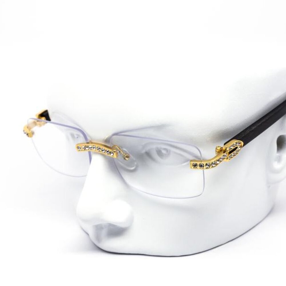 Men Sunglasses Hip Hop‎ Style Square Rimless Clear Lens Woody Bufs Migos Street